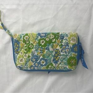Vera Bradley vintage wallet 8 inches blue and yellow